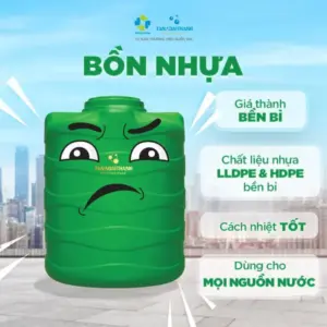 Bồn Nhựa Đại Thành Plasman 2.000L Đứng
